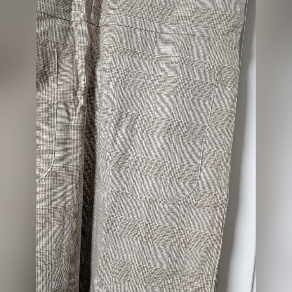 Cotton/Linen Gingham Jumpsuit S On Blue - Picture 4 of 4